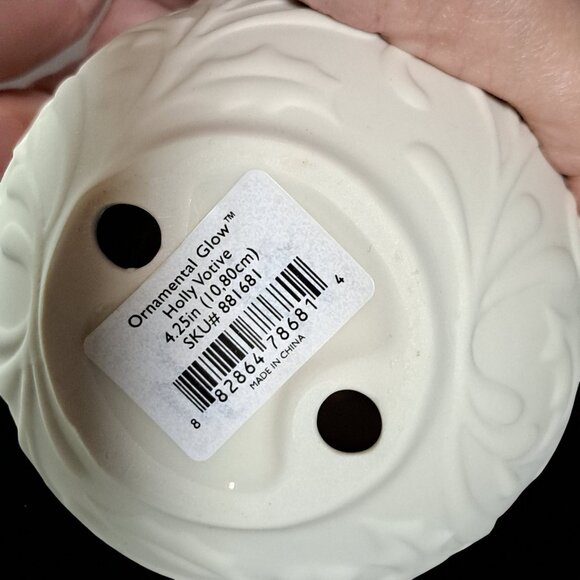 Lenox Ornamental Glow Holly Scrollwork Votive - NIB - Picture 4 of 10